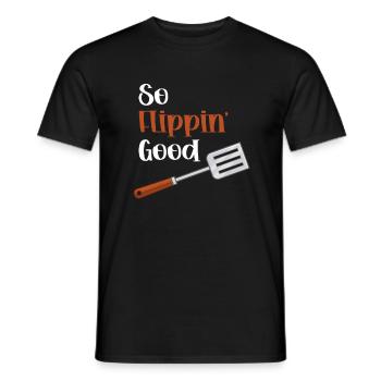 So Flippin' Good Spatula Wortspiele Utensil - Männer T-Shirt - Schwarz - Vorne - AI Model Male 178 light (178cm)