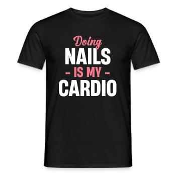 Nail Making Is My Cardio Artist Groomer - Men's T-Shirt - black - Front - AI Model Male 178 light (178cm)