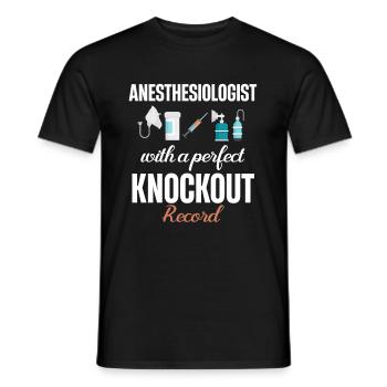 Anästhesist Mit Einem Perfekten Knockout-rekord - Männer T-Shirt - Schwarz - Vorne - AI Model Male 178 light (178cm)