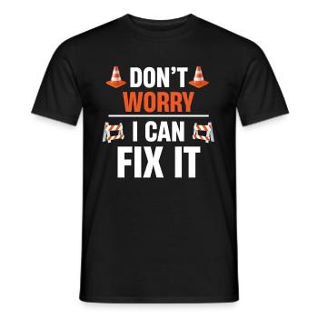 Mach Dir Keine Sorgen, Ich Kann Es Reparieren - Männer T-Shirt - Schwarz - Vorne - AI Model Male 178 light (178cm)