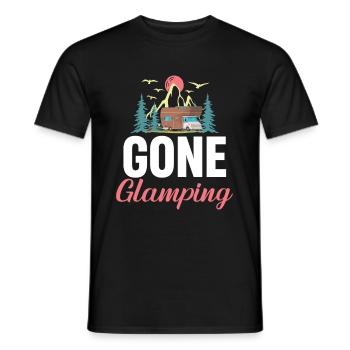 Gone Glamping Lady S’mores autour d’un feu de camp - T-shirt homme - noir - Devant - AI Model Male 178 light (178cm)