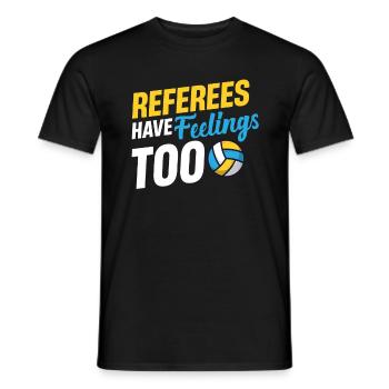 Les arbitres ont des sentiments trop étranges - T-shirt homme - noir - Devant - AI Model Male 178 light (178cm)