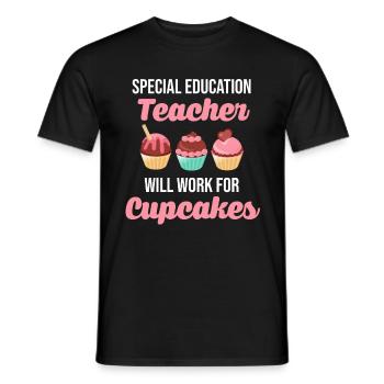 Sonderschullehrer Wird Für Cupcakes-autismus - Männer T-Shirt - Schwarz - Vorne - AI Model Male 178 light (178cm)