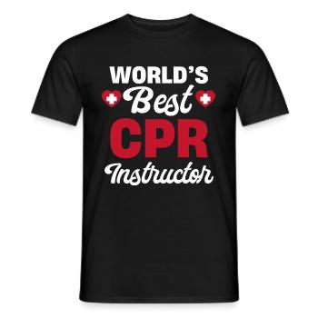 World's Best CPR Instructor for Ambulances - Men's T-Shirt - black - Front - AI Model Male 178 light (178cm)