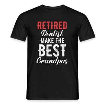 Retired dentist makes the best grandpa - Men's T-Shirt - black - Front - AI Model Male 178 light (178cm)