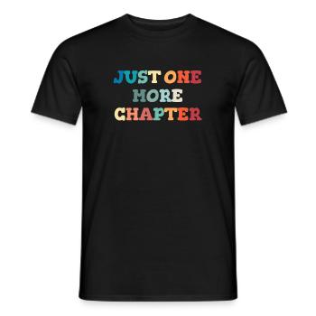 Just one more chapter. book lover, bookworm, - Men's T-Shirt - black - Front - AI Model Male 178 light (178cm)