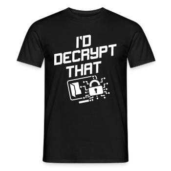 I'd love to see this funny - Men's T-Shirt - black - Front - AI Model Male 178 light (178cm)