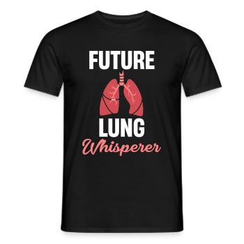 Future Lung Whisperer Pulmonologist - Men's T-Shirt - black - Front - AI Model Male 178 light (178cm)