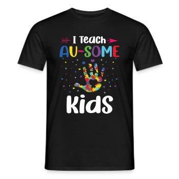 Ich Unterrichte Au-some Kinder, Sonderpädagogen, - Männer T-Shirt - Schwarz - Vorne - AI Model Male 178 light (178cm)