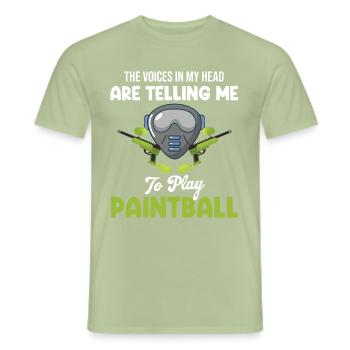 The voices in my head tell me that I'm - Men's T-Shirt - sage - Front - AI Model Male 178 light (178cm)