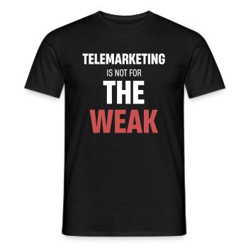 Telemarketing is not for the faint of heart - Men's T-Shirt - black - Front - AI Model Male 178 light (178cm)