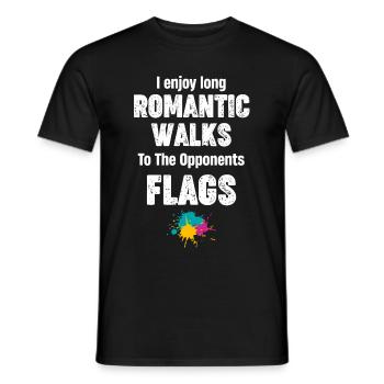 Ich Genieße Lange Romantische Spaziergänge Zum - Männer T-Shirt - Schwarz - Vorne - AI Model Male 178 light (178cm)