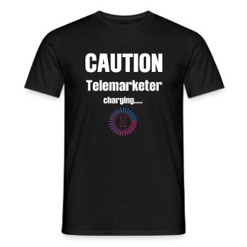 Attention teleseller fees - Men's T-Shirt - black - Front - AI Model Male 178 light (178cm)