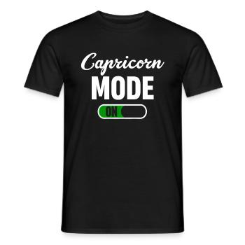 Capricorn mode for funny horoscopes - Men's T-Shirt - black - Front - AI Model Male 178 light (178cm)