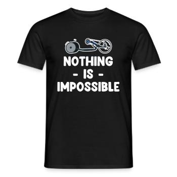 Rien n’est impossible Parasport Handicap - T-shirt homme - noir - Devant - AI Model Male 178 light (178cm)