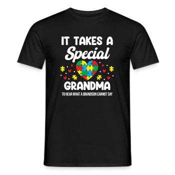 Il faut une grand-mère spéciale pour avoir un TDAH autiste - T-shirt homme - noir - Devant - AI Model Male 178 light (178cm)