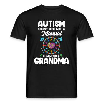 L’autisme ne vient pas avec un TDAH manuel de grand-mère - T-shirt homme - noir - Devant - AI Model Male 178 light (178cm)