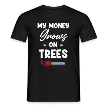 Mon argent pousse sur les arbres Arboriculteur Drôle - T-shirt homme - noir - Devant - AI Model Male 178 light (178cm)