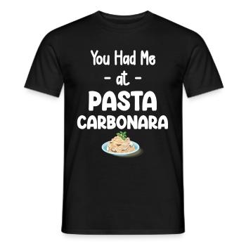 Carbonara Connaisseur Italiano Macaroni au fromage - T-shirt homme - noir - Devant - AI Model Male 178 light (178cm)