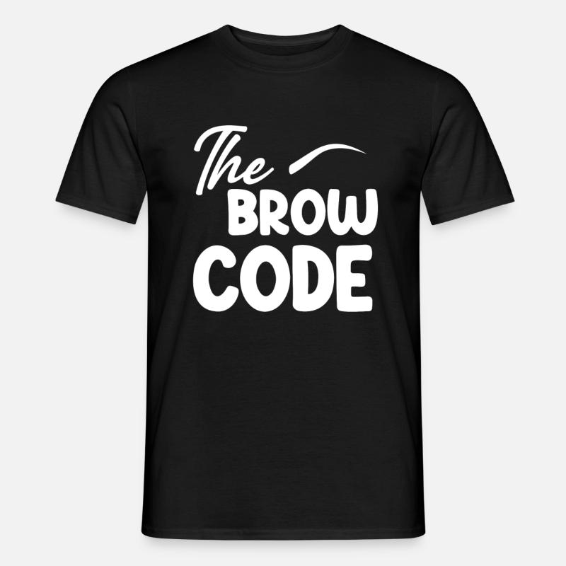 L’esthéticienne sourcilière code sourcils - T-shirt homme - noir