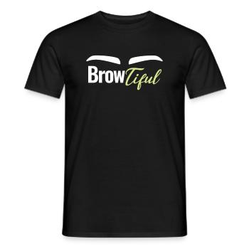 Browtiful Augenbrauen Kosmetikerin Kosmetikerin - Männer T-Shirt - Schwarz - Vorne - AI Model Male 178 light (178cm)