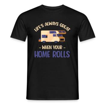 La vie est toujours belle quand votre maison - T-shirt homme - noir - Devant - AI Model Male 178 light (178cm)