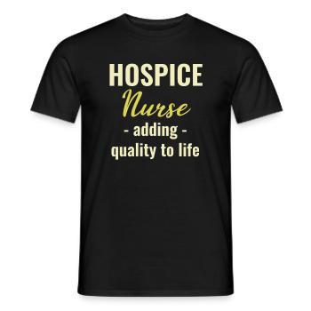 Hospice Nurse Brings Quality of Life To The - Men's T-Shirt - black - Front - AI Model Male 178 light (178cm)