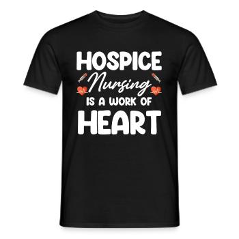 Hospice care is a work of the heart - Men's T-Shirt - black - Front - AI Model Male 178 light (178cm)