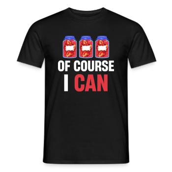 Bien sûr, je peux conserver la saison des conserves - T-shirt homme - noir - Devant - AI Model Male 178 light (178cm)
