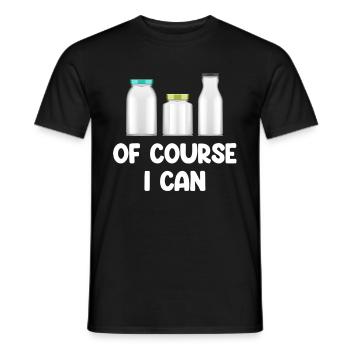 Of course, I can preserve canned food season - Men's T-Shirt - black - Front - AI Model Male 178 light (178cm)