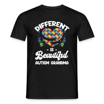 Anders Est Belle Autisme Mamie TDAH Mamie Enfants - T-shirt homme - noir - Devant - AI Model Male 178 light (178cm)