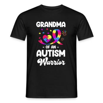 Oma Einer Autismus-krieger-adhs-familie Passende - Männer T-Shirt - Schwarz - Vorne - AI Model Male 178 light (178cm)