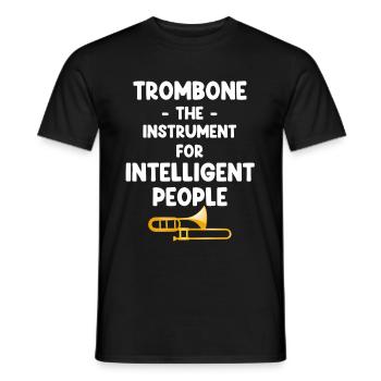 Le trombone, l’instrument des gens intelligents - T-shirt homme - noir - Devant - AI Model Male 178 light (178cm)