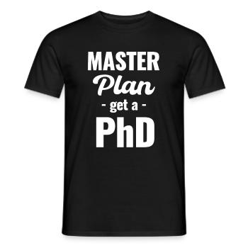 Plan directeur Doctorat Doctorat Maîtrise - T-shirt homme - noir - Devant - AI Model Male 178 light (178cm)