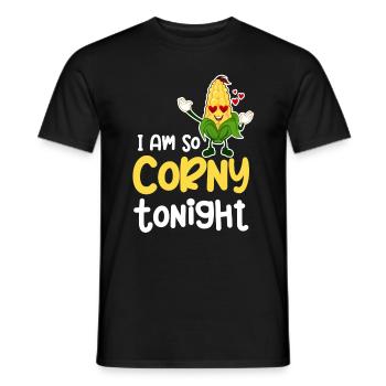 Ich Bin Heute Abend So Kitschig. Mais-wortspiele, - Männer T-Shirt - Schwarz - Vorne - AI Model Male 178 light (178cm)