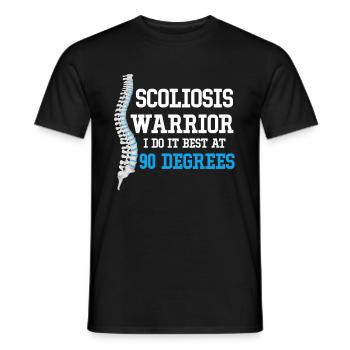 Scoliosis Warrior I do it best with a - Men's T-Shirt - black - Front - AI Model Male 178 light (178cm)