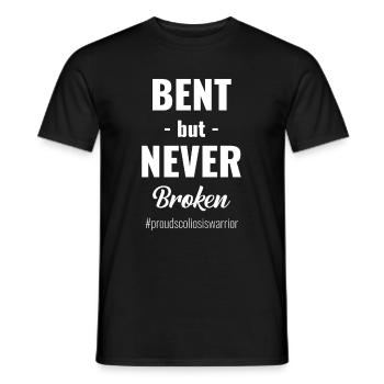 Curved, but never broken - Men's T-Shirt - black - Front - AI Model Male 178 light (178cm)