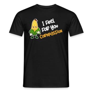 Je ressens avec toi la passion du maïs - T-shirt homme - noir - Devant - AI Model Male 178 light (178cm)