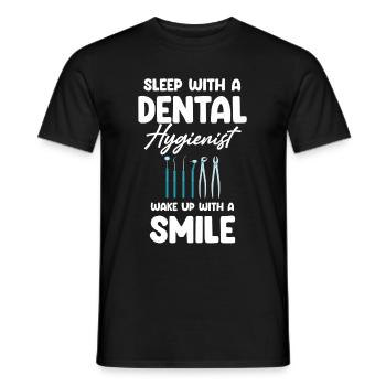 Schlafen Sie Mit Einer Dentalhygienikerin, Wachen - Männer T-Shirt - Schwarz - Vorne - AI Model Male 178 light (178cm)