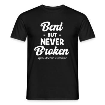 Curved, but never broken - Men's T-Shirt - black - Front - AI Model Male 178 light (178cm)