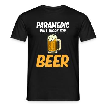 Paramedic Gets Medical For Beer Boyfriend - Men's T-Shirt - black - Front - AI Model Male 178 light (178cm)