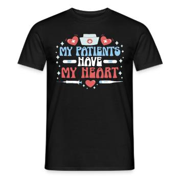 Valentinstag 14. Februar Krankenschwester Pflege - Männer T-Shirt - Schwarz - Vorne - AI Model Male 178 light (178cm)