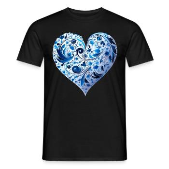 Kunst Herz Liebe Liebesbeweis Gefühle - Männer T-Shirt - Schwarz - Vorne - AI Model Male 178 light (178cm)