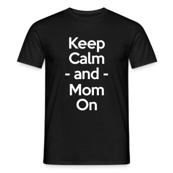 Restez calme et maman sur la parentalité amusante - T-shirt homme - noir - Devant - AI Model Male 178 light (178cm)