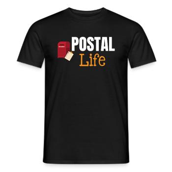 Postal Life Funny Worker Postman Postman - Men's T-Shirt - black - Front - AI Model Male 178 light (178cm)