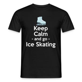 Bleib Ruhig Und Geh Schlittschuhlaufen - Männer T-Shirt - Schwarz - Vorne - AI Model Male 178 light (178cm)