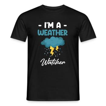 Je suis un observateur météorologique, un météorologue rigolo - T-shirt homme - noir - Devant - AI Model Male 178 light (178cm)