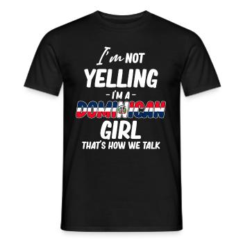 I'm not screaming, I'm a Dominican - Men's T-Shirt - black - Front - AI Model Male 178 light (178cm)