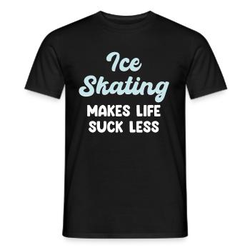 Schlittschuhlaufen Macht Das Leben Weniger - Männer T-Shirt - Schwarz - Vorne - AI Model Male 178 light (178cm)