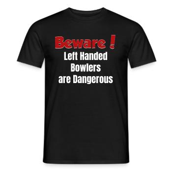 Ich Werde Mit Meinen Linken Bowlern Beidhändig - Männer T-Shirt - Schwarz - Vorne - AI Model Male 178 light (178cm)